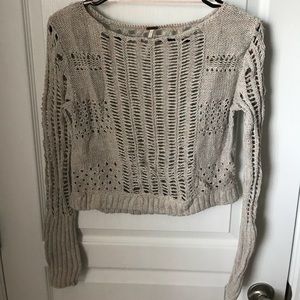 Free People XS Crochet Pastel Crop Top